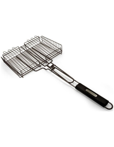 CANASTA CUISINART CON MANGO BLOQUEO ANTIADH. PARA PARRILLA ACERO INOX.