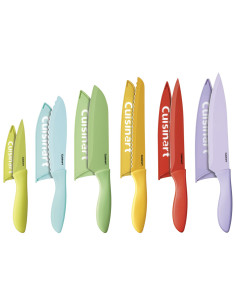 Set de Cuchillos Cuisinart Profesional Ceramica Acero Inoxidable 12 Pcs Antiadherente Colores